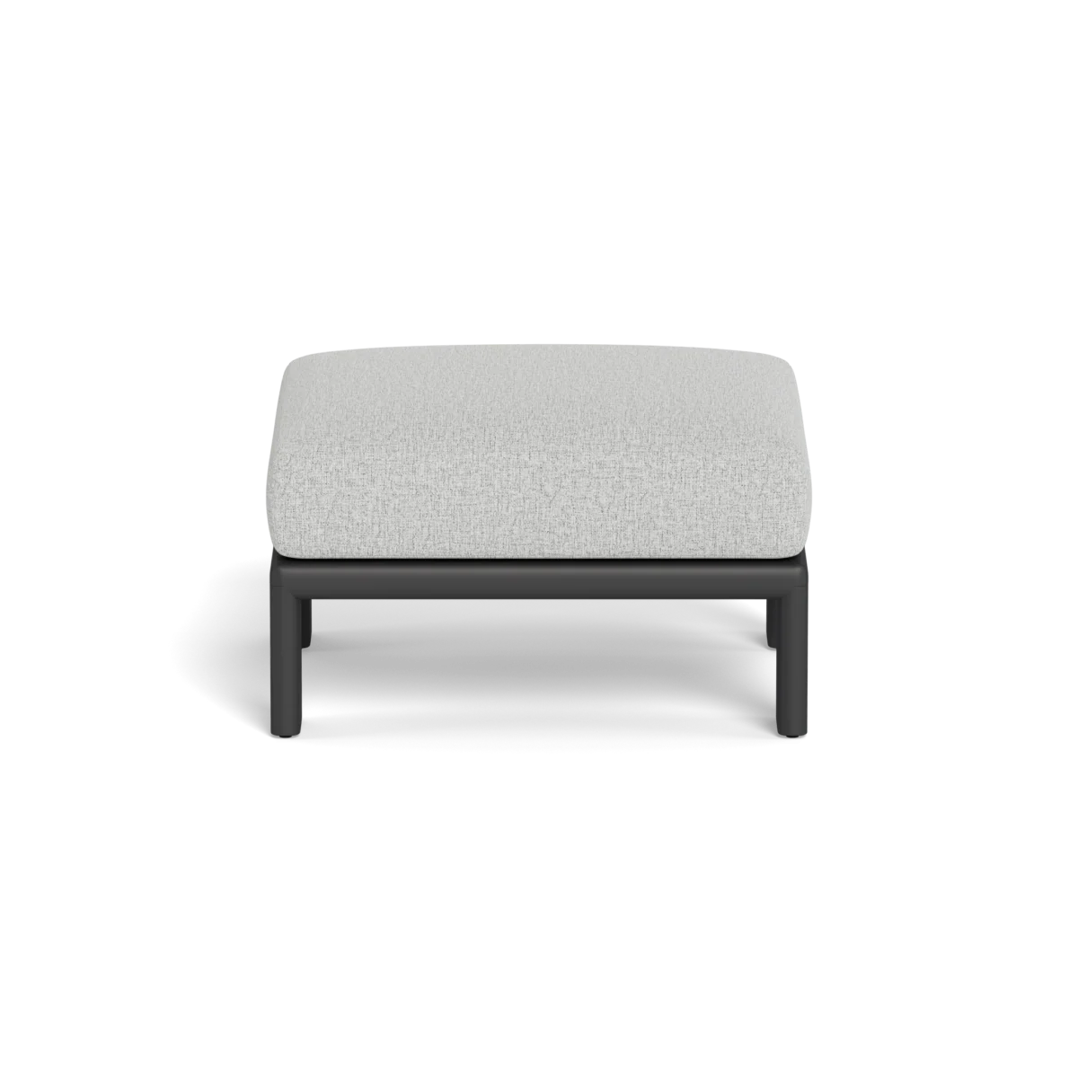 “Palm Beach Ottoman by Harbour – stylish aluminum-frame ottoman for outdoor lounging”