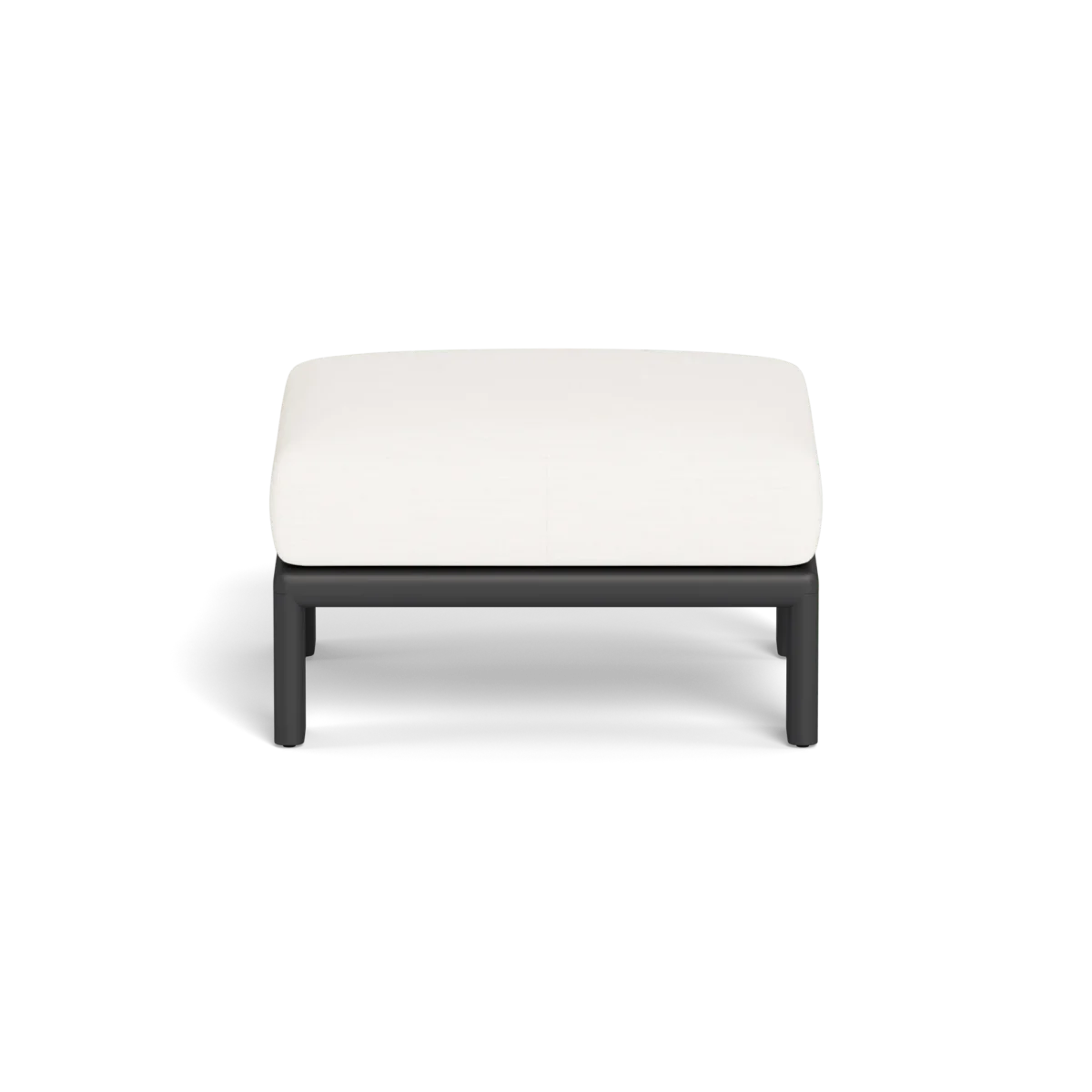 “Contemporary outdoor ottoman – Palm Beach collection by Harbour with cushioned top and durable frame”
