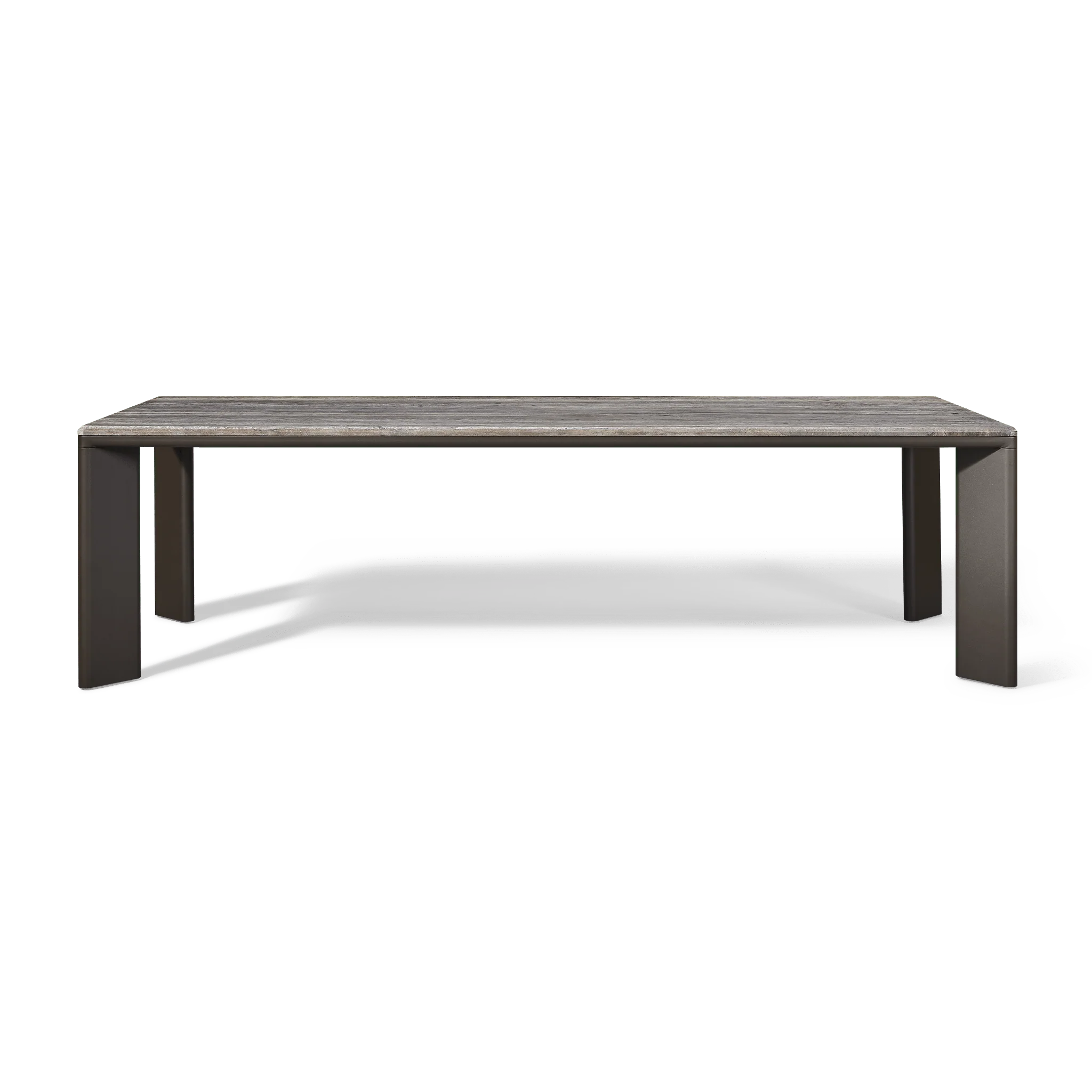 “Palm Beach Aluminum Rectangle Dining Table by Harbour – modern outdoor table with clean coastal lines”