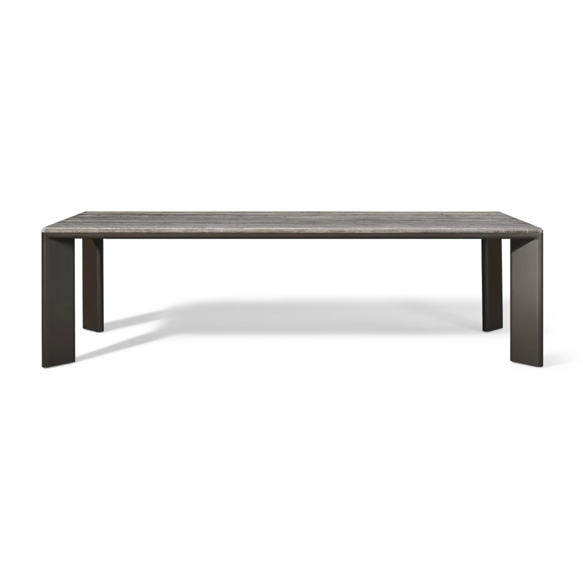 “Palm Beach Aluminum Rectangle Dining Table by Harbour – modern outdoor table with sleek powder-coated frame”