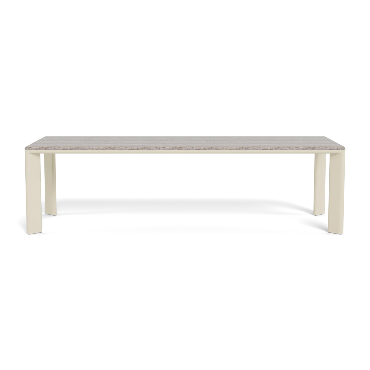 “Outdoor dining setup featuring Palm Beach aluminum table – elegant and weather-resistant”