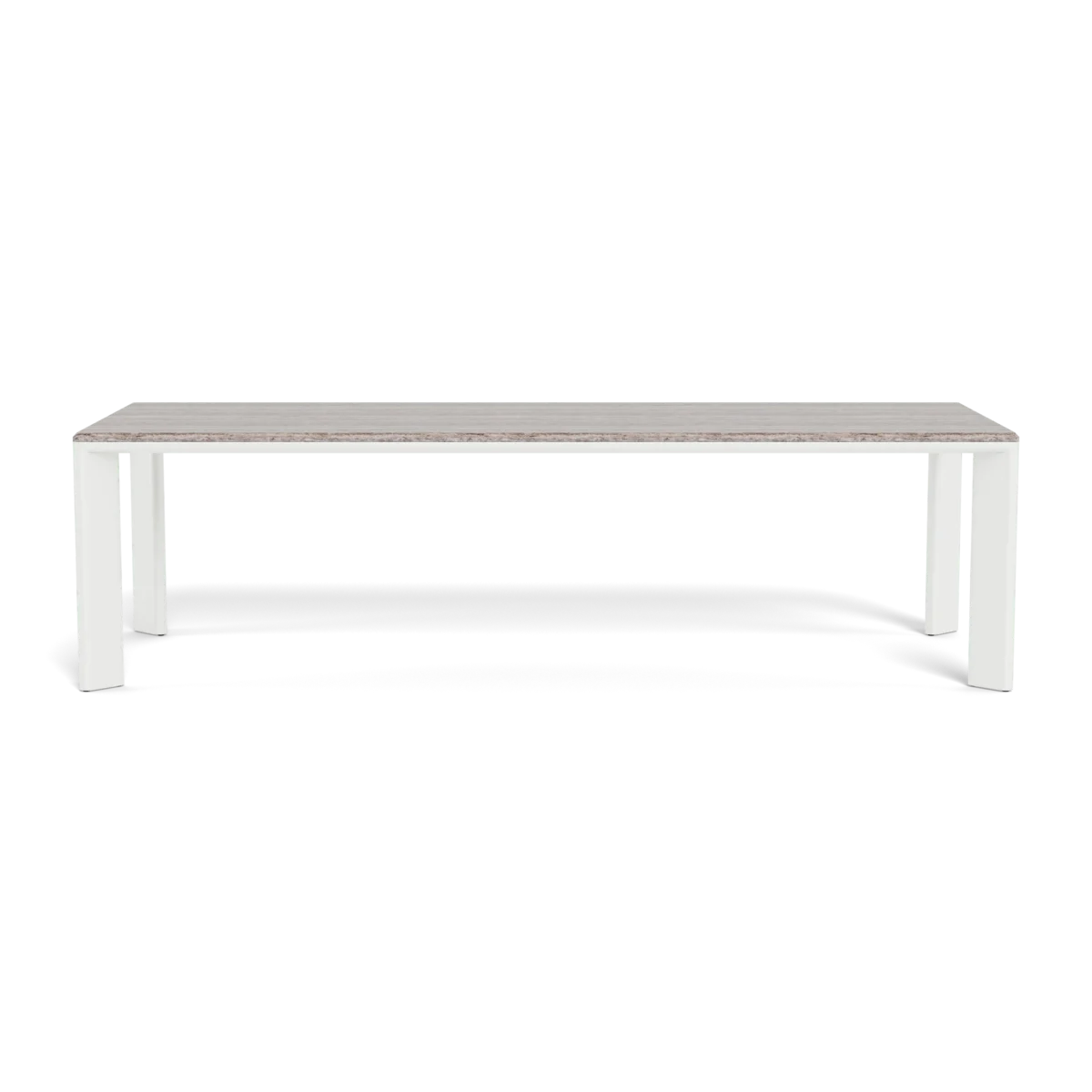 “Palm Beach collection by Harbour – outdoor rectangle aluminum dining table with sleek proportions”