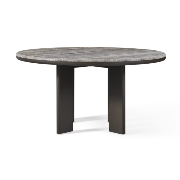 “Palm Beach Aluminum Round Dining Table 60 inch by Harbour – modern outdoor table with coastal-inspired design”