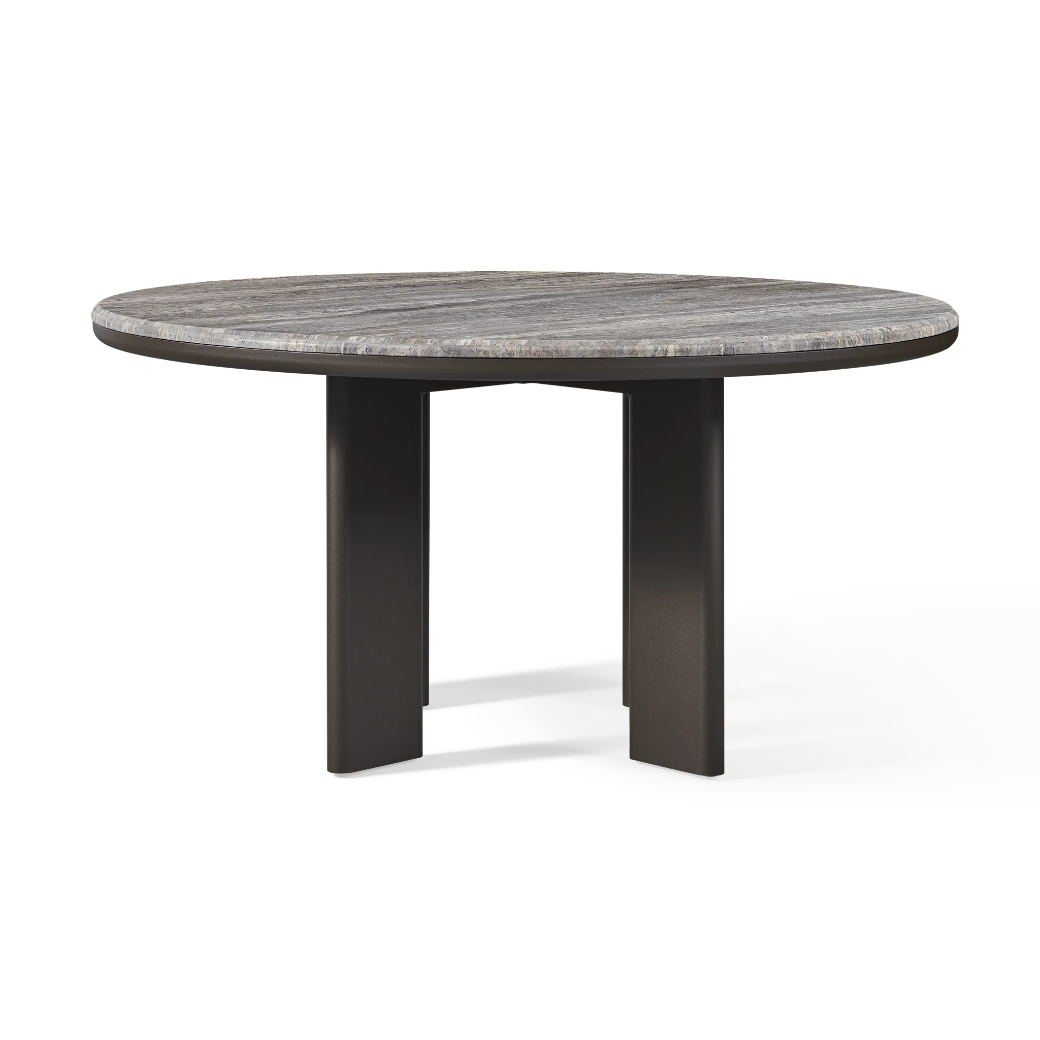 “Palm Beach Aluminum Round Dining Table 60 inch by Harbour – modern outdoor table with coastal-inspired design”