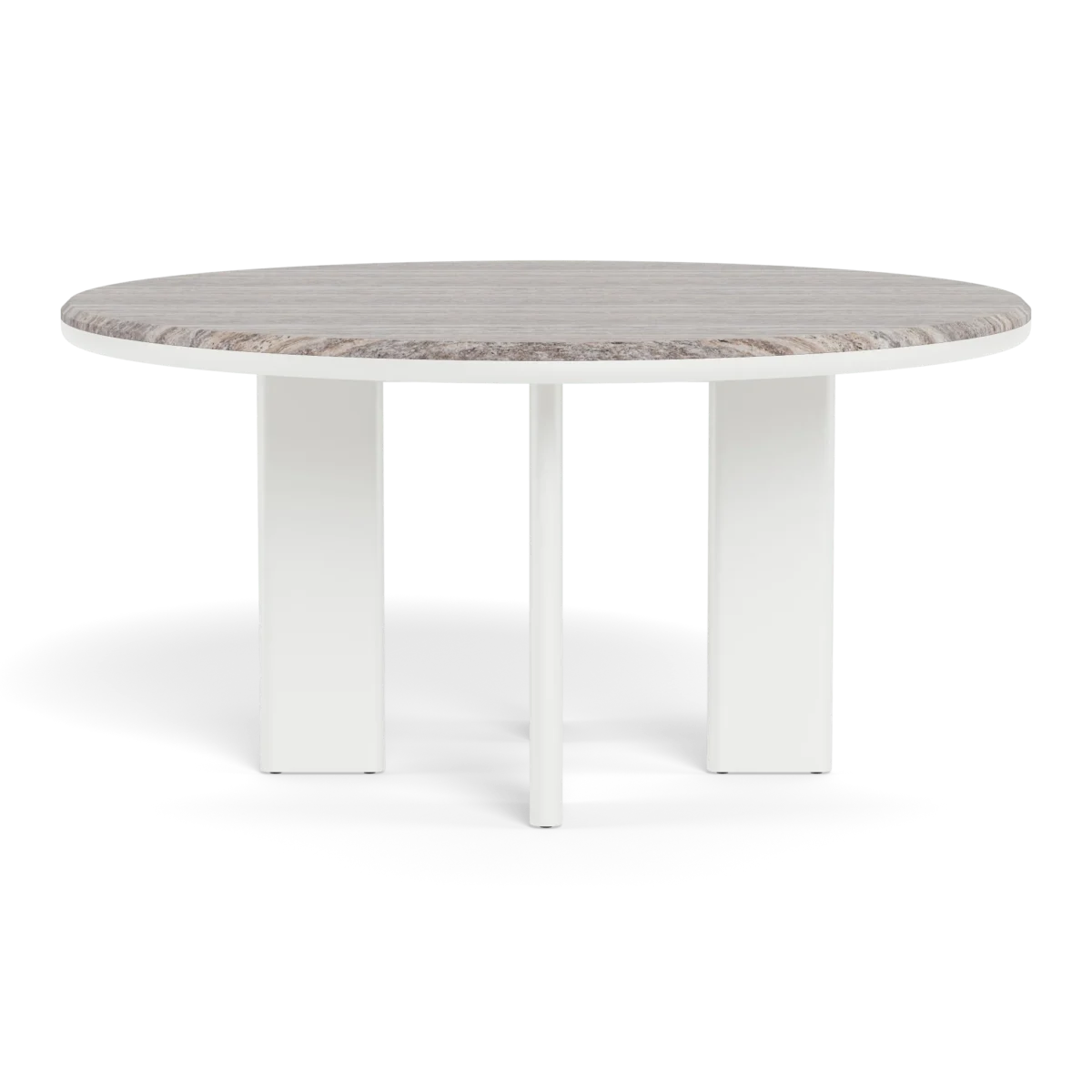 “Harbour round dining table in aluminum – 60” design for contemporary outdoor living”
