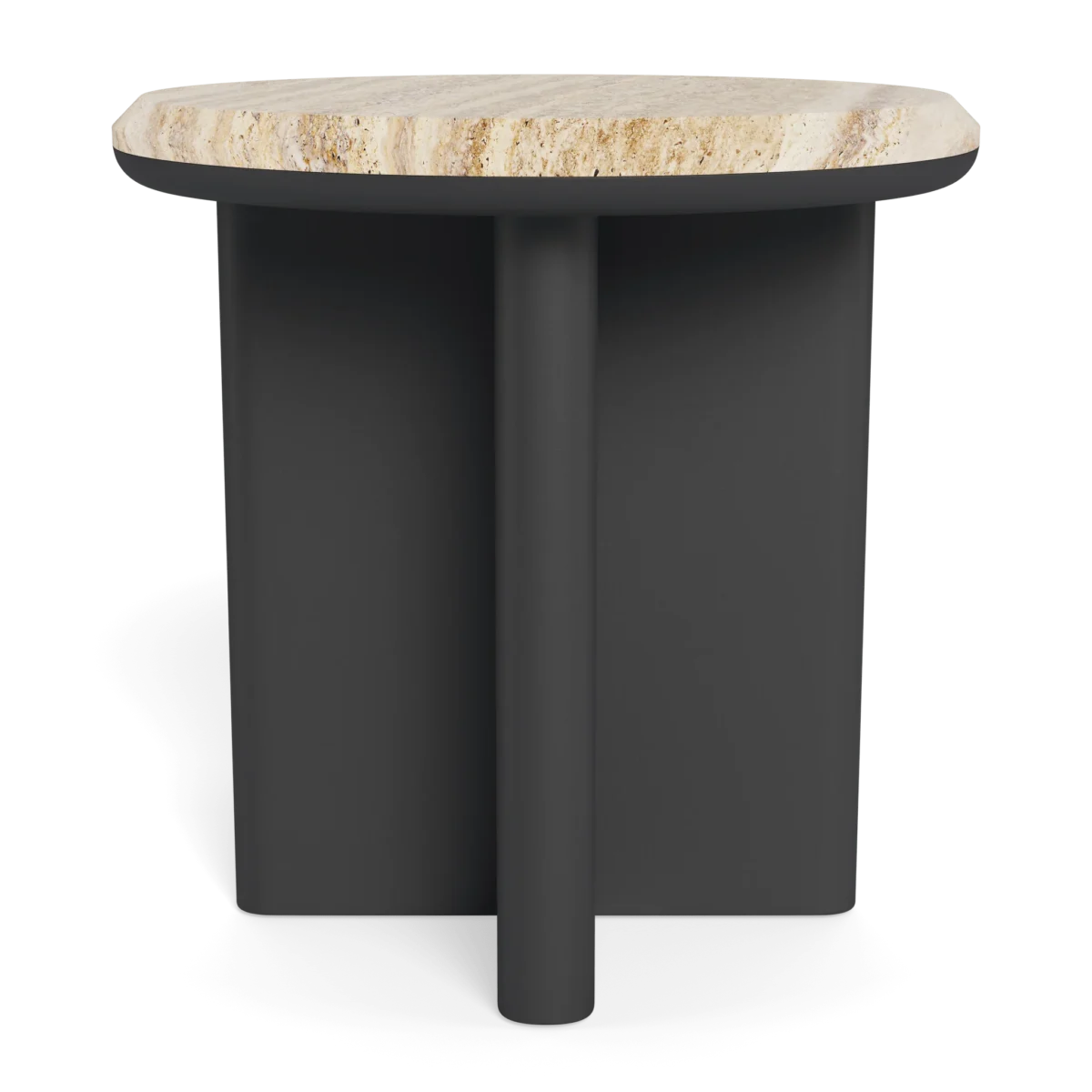 “Harbour Palm Beach side table – round powder-coated aluminum design for stylish outdoor settings”