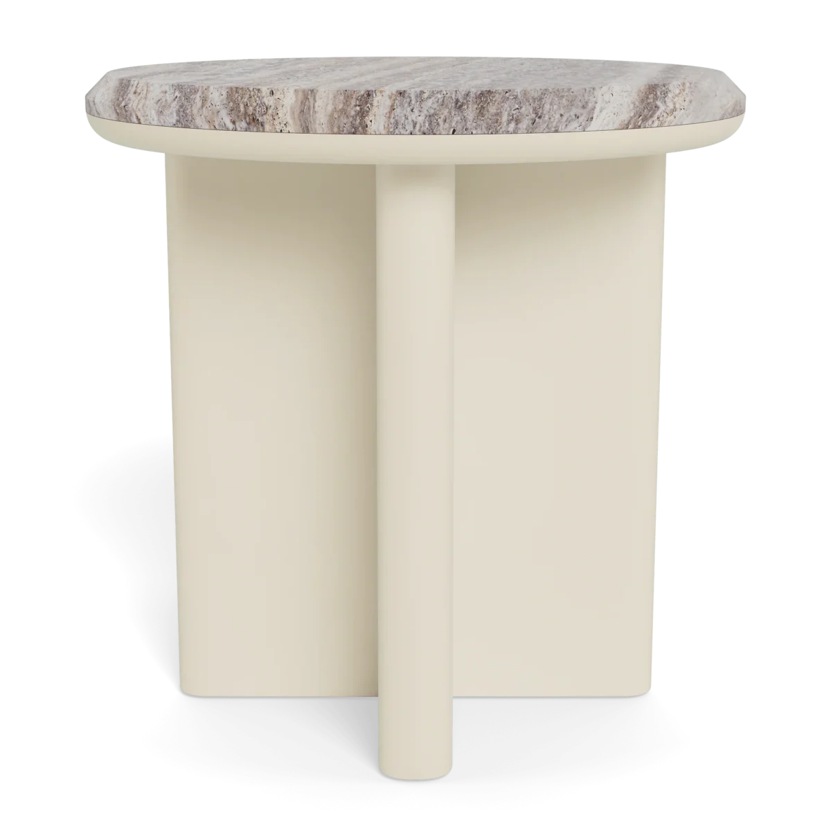 “Top view of Palm Beach Aluminum Round Side Table – smooth round surface with minimalist profile”