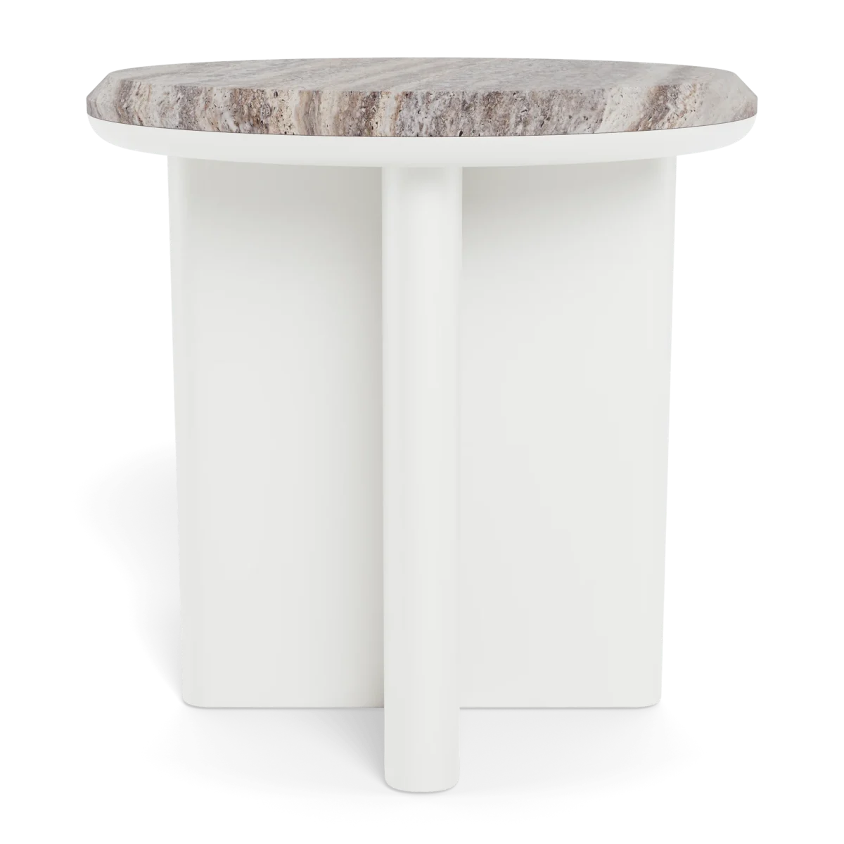 “Outdoor setting with Palm Beach Aluminum Side Table – stylish modern table for lounge or poolside use”