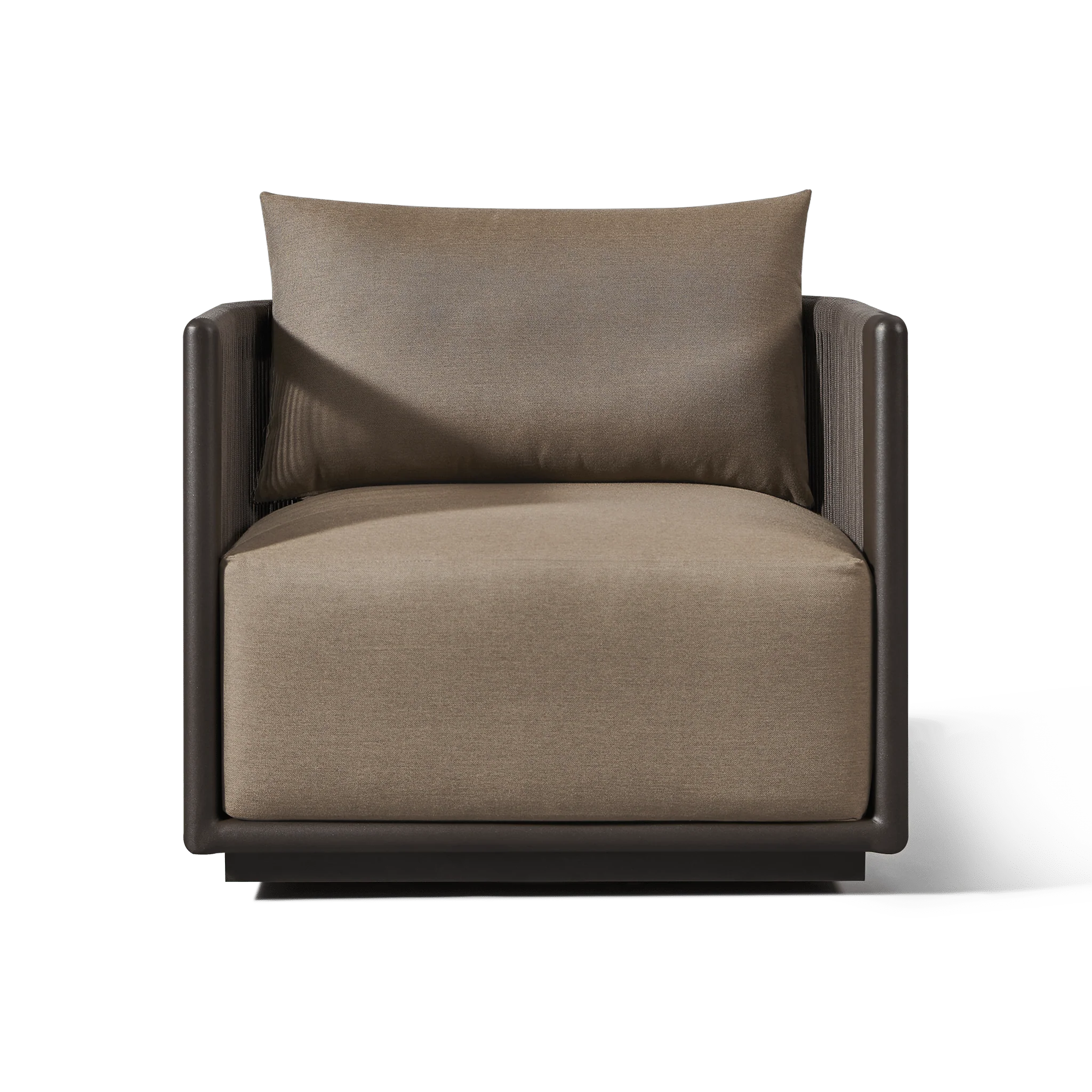 βSide angle of Palm Beach Swivel Chair β modern design with plush cushionsβ