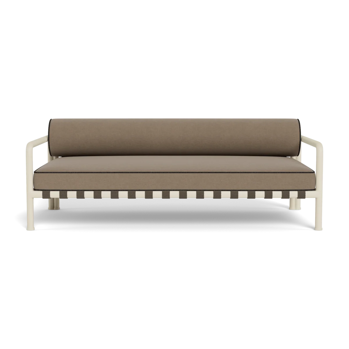 “Angled view of Parker 2 Seat Sofa – contemporary outdoor seating with tailored comfort by Harbour”