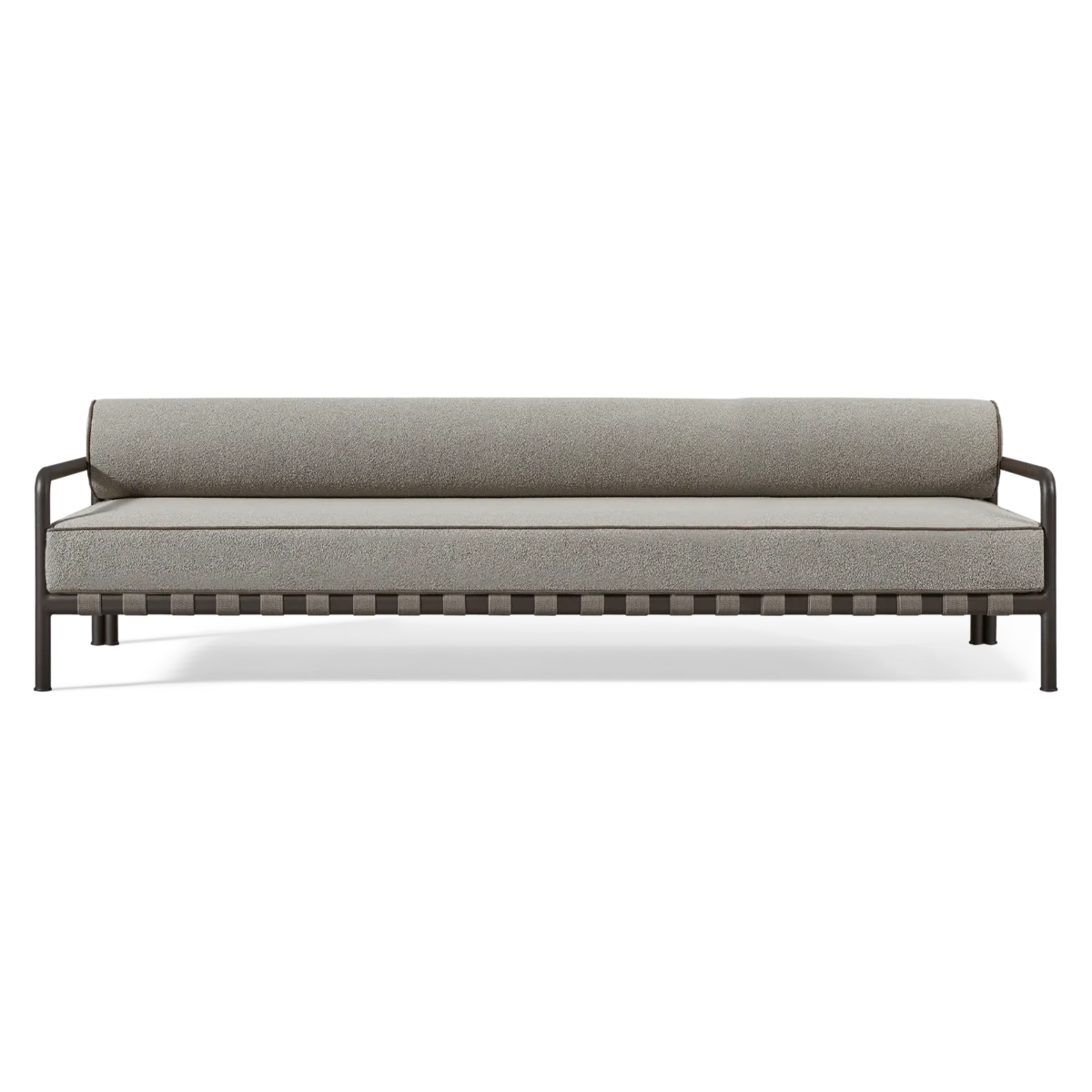 “Parker 3 Seat Sofa by Harbour – modern outdoor sofa with wide-arm design and plush cushions”