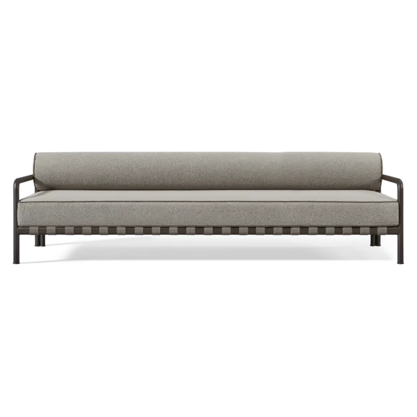 “Parker 3 Seat Sofa by Harbour – modern outdoor sofa with wide-arm design and plush cushions”