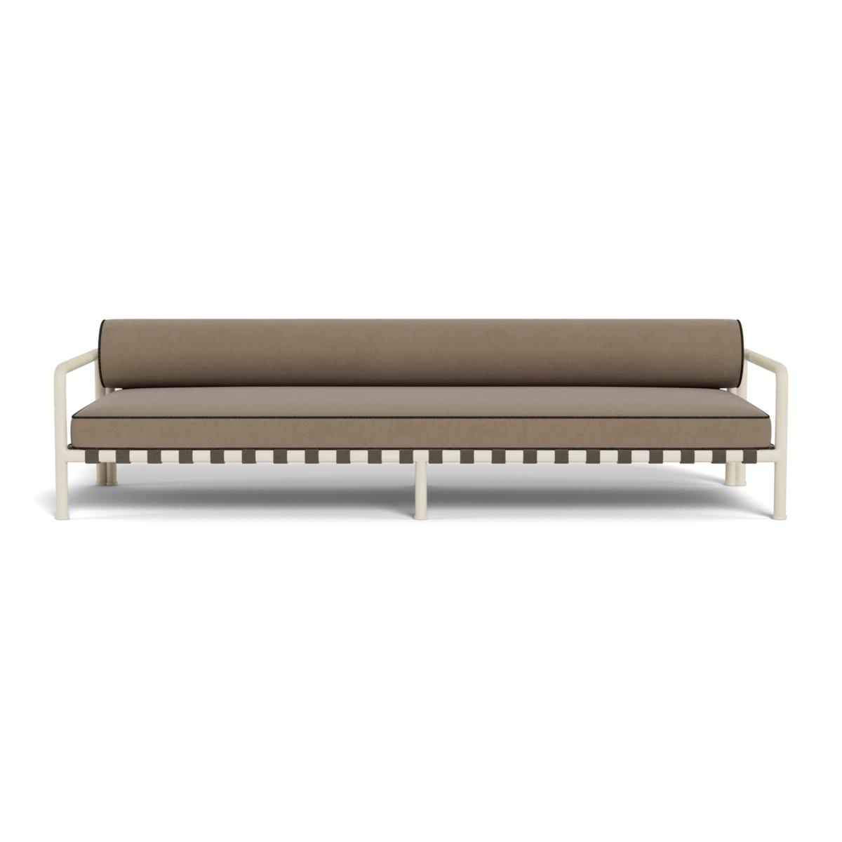 “Luxury outdoor three-seater by Harbour – Parker design with generous proportions and minimalist styling”