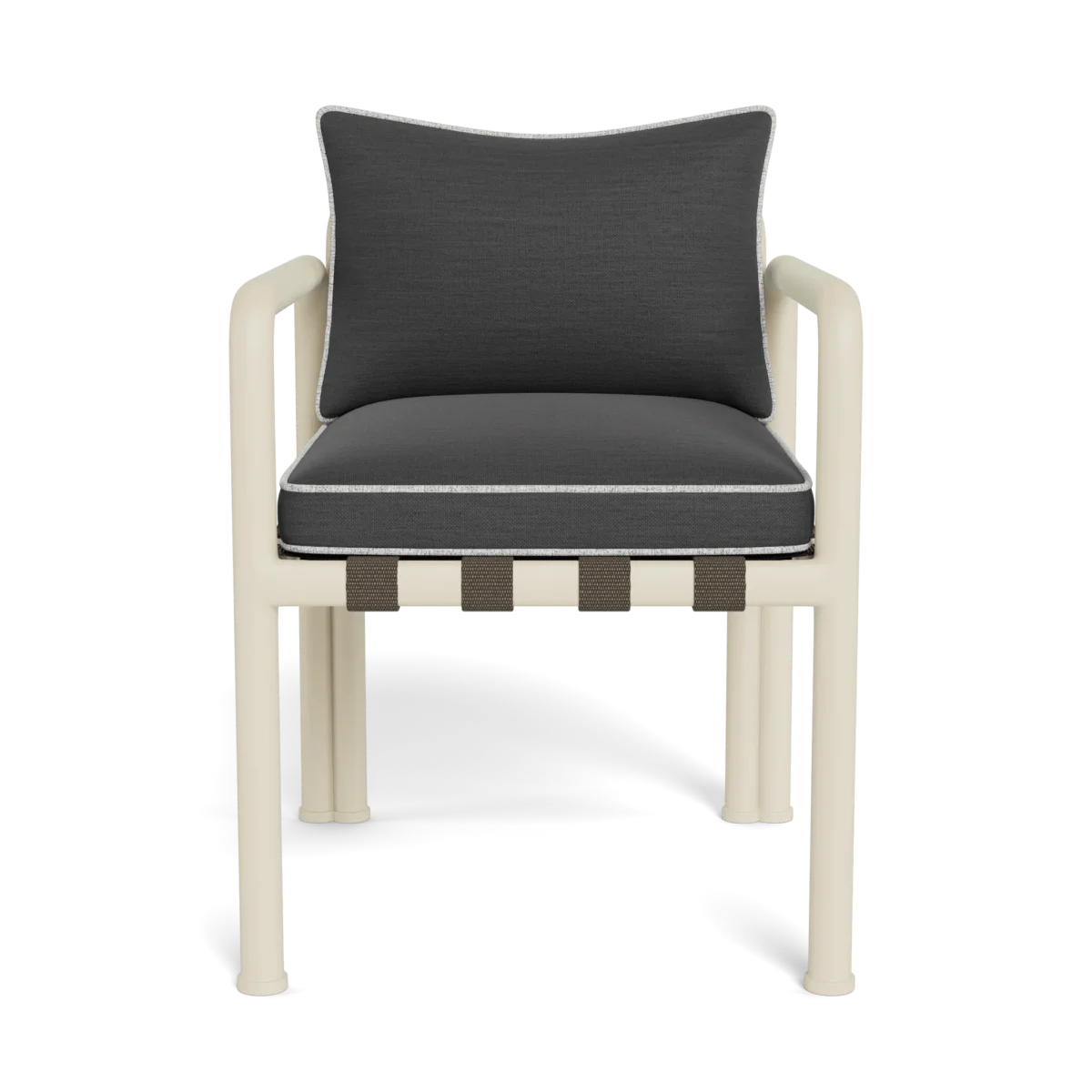 “Sleek Parker dining chair by Harbour – stylish outdoor chair with supportive backrest and upholstered seat”