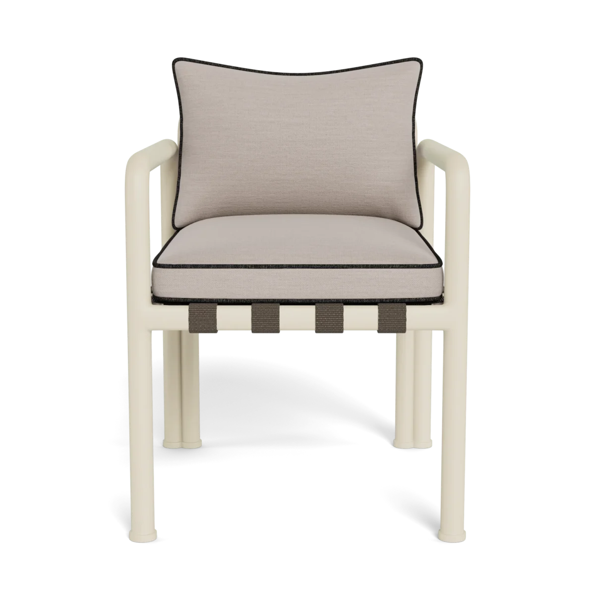 “Harbour Parker chair – minimalist dining seating with linear frame and all-weather comfort”