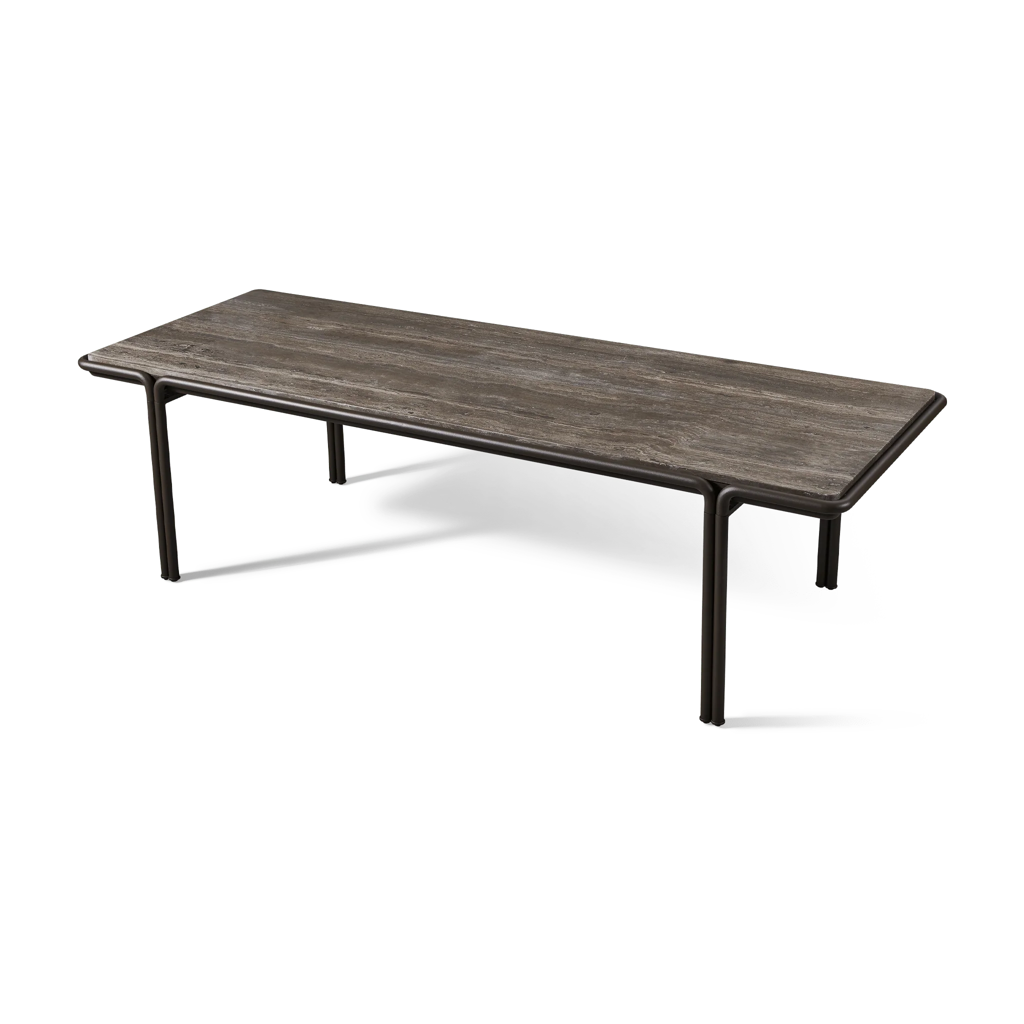 “Parker Rectangle Dining Table 110 inch by Harbour – modern outdoor table with clean linear design”