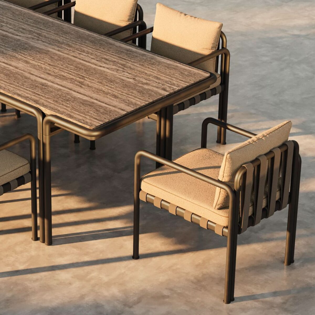 “Large outdoor dining table by Harbour – Parker collection 110 inch rectangular design for entertaining”