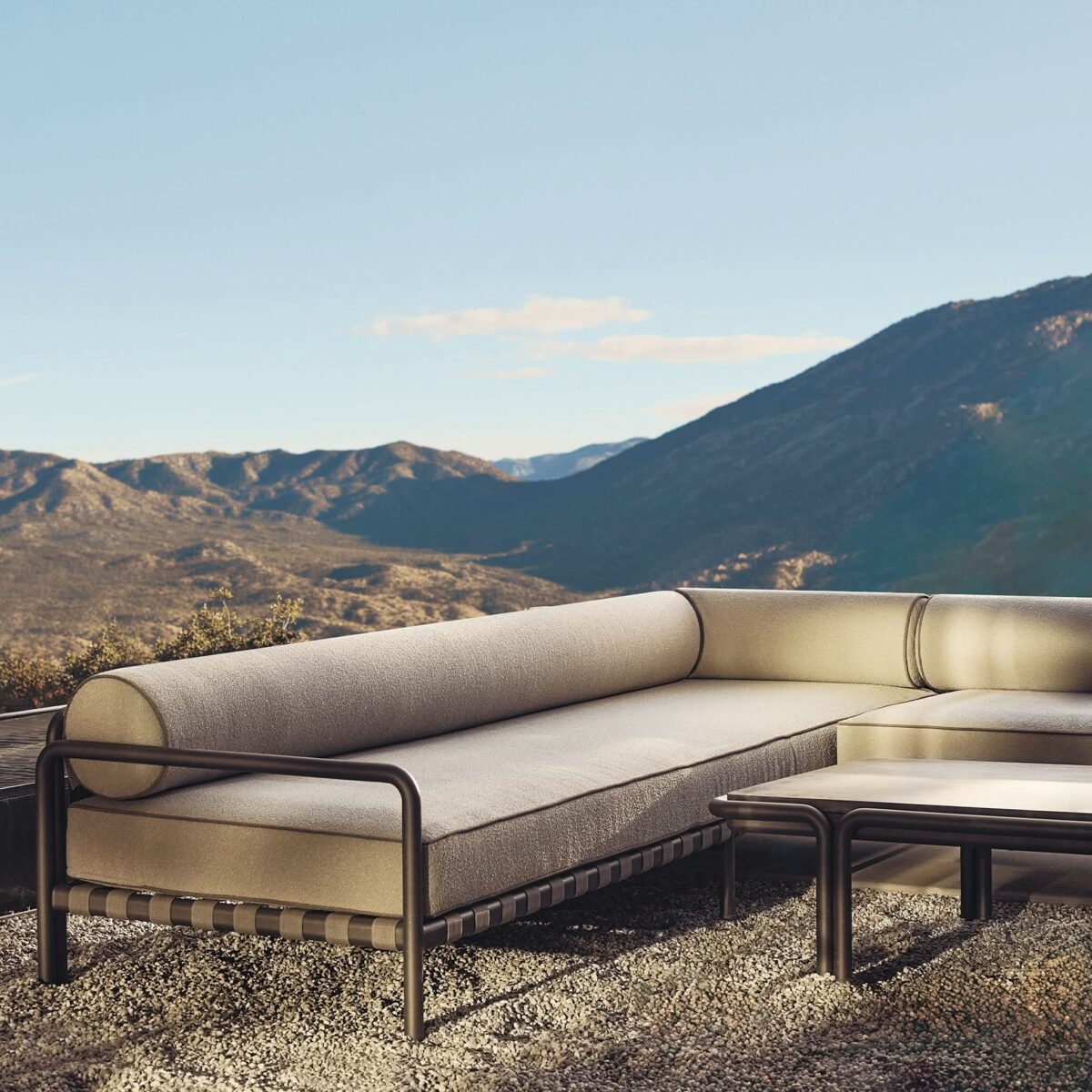 “Front view of Parker Return Right – elegant right-arm sofa component with minimalist design”