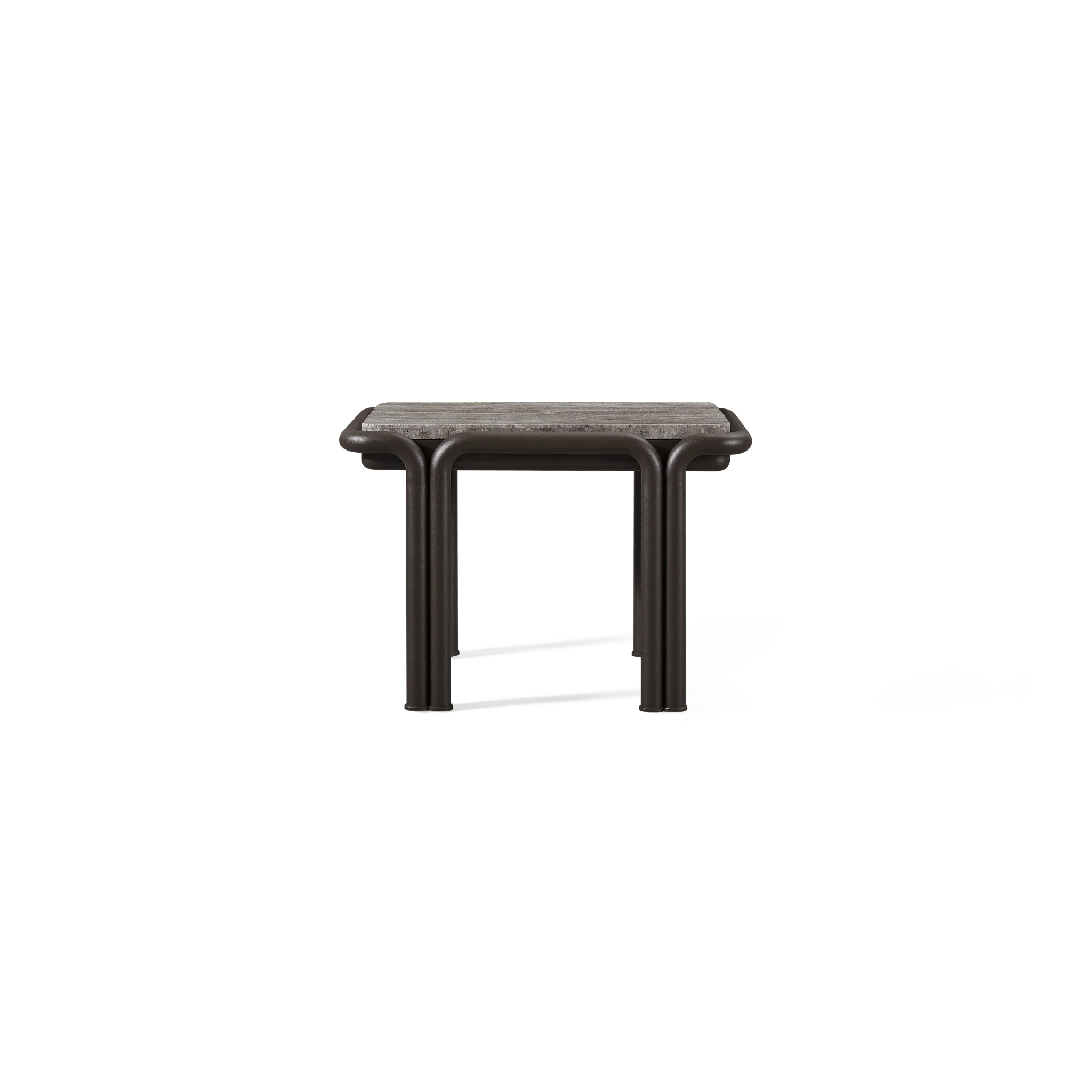 “Parker Side Table by Harbour – modern outdoor accent table with minimalist silhouette and solid frame”