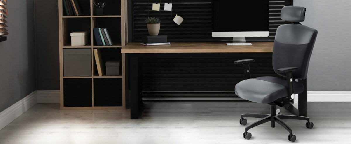 “Elegant Brisbane HD 24/7 chair by Via Seating displayed in Royal Oak Michigan office showroom”