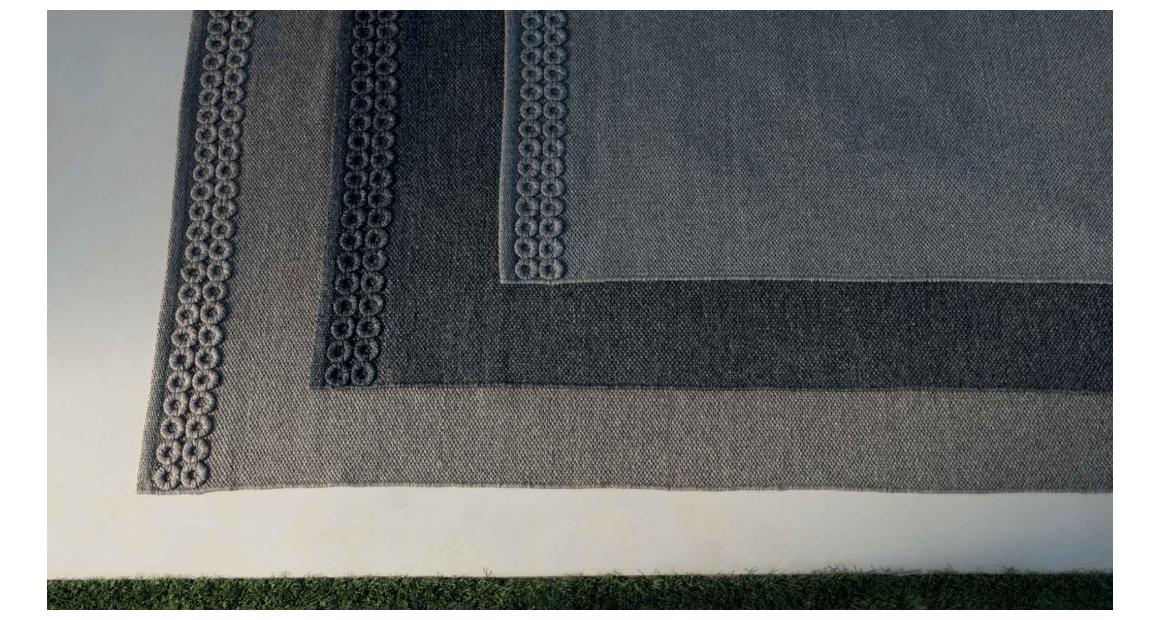 High-end Accessories Square Fabric Outdoor Carpet by Talentispa, modern Italian durable patio rug for Troy, Michigan.