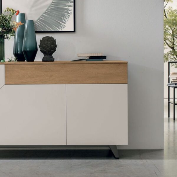 “Tomasella Remix collection – contemporary sideboard featuring layered geometric designs and elegant finishes”