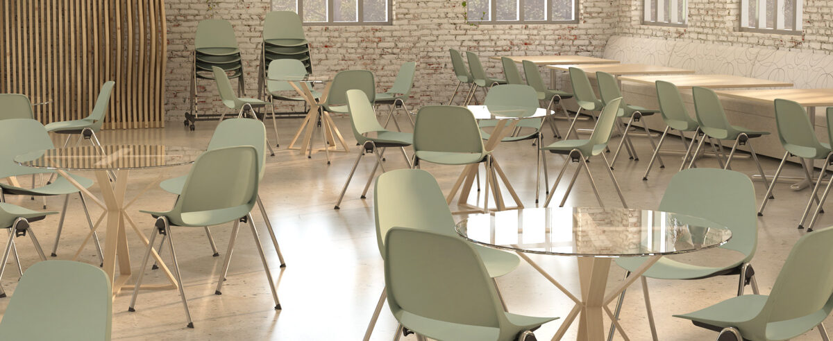 “Via Seating Eclipse task chair with adjustable armrests at Troy Michigan office display”