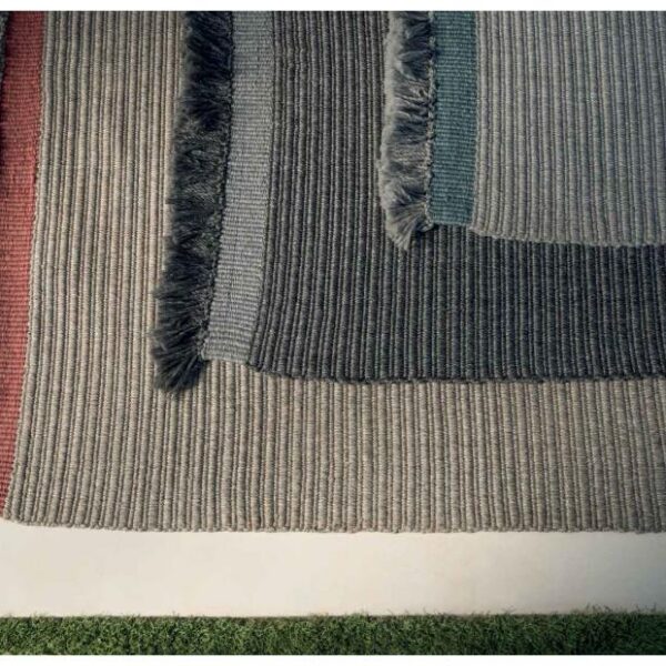 Luxury contemporary Accessories Fabric Outdoor Carpet with Ribs by Talentispa, high-end Italian durable patio rug for Birmingham, Michigan.