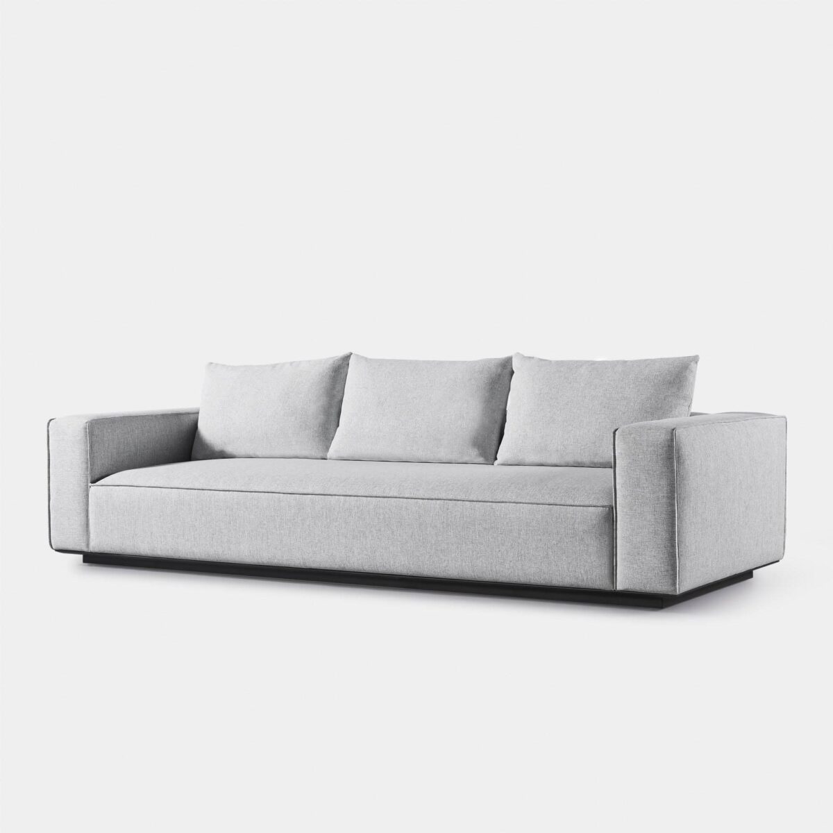 “Contemporary outdoor 3-seater by Harbour – Santorini Sofa with soft neutral tones and modern structure”