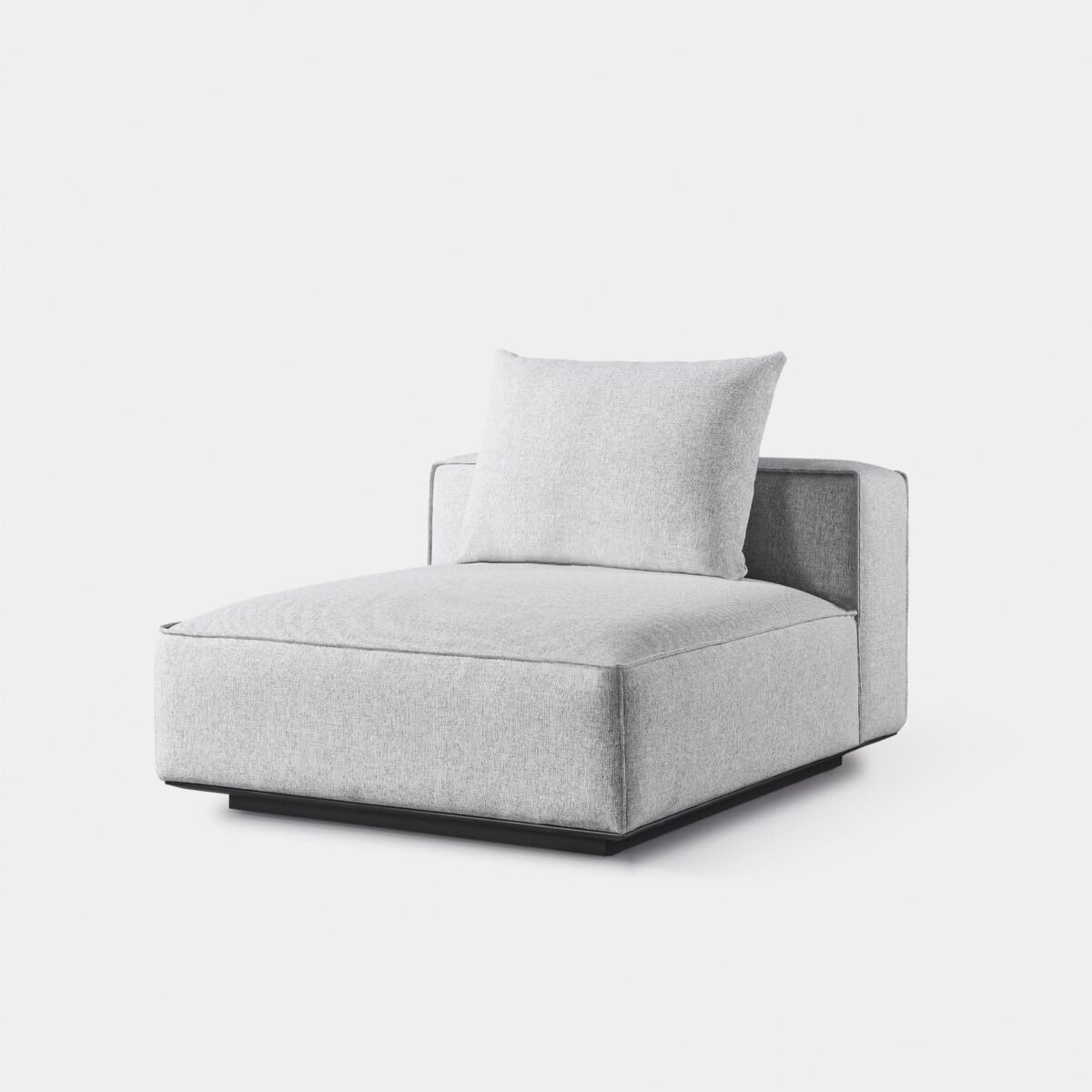 “Harbour Santorini modular seating – armless single with performance fabric cushions”
