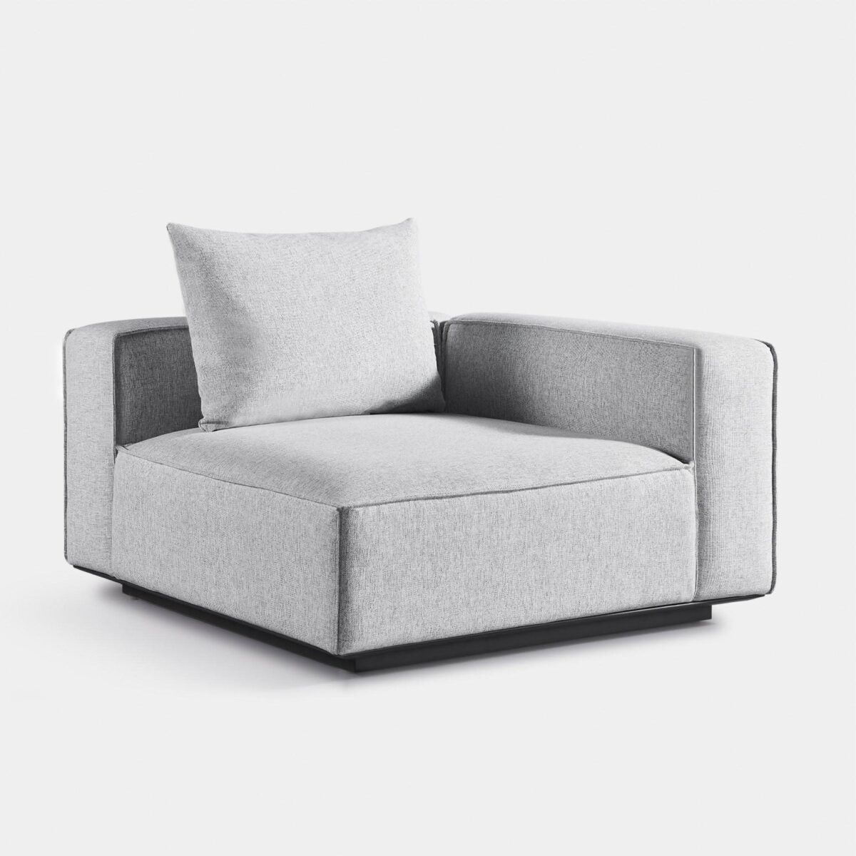 “Close-up of right-arm construction – Santorini Corner Right by Harbour outdoor collection”