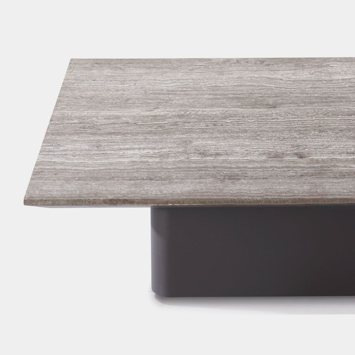 “Harbour Santorini collection coffee table – round stone centerpiece blending modern style and natural elements”