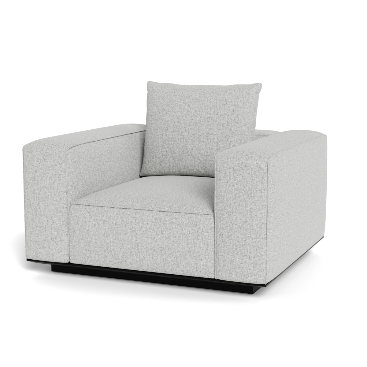 “Harbour Santorini Swivel Lounge Chair – elegant patio chair with wide arms and soft upholstery”