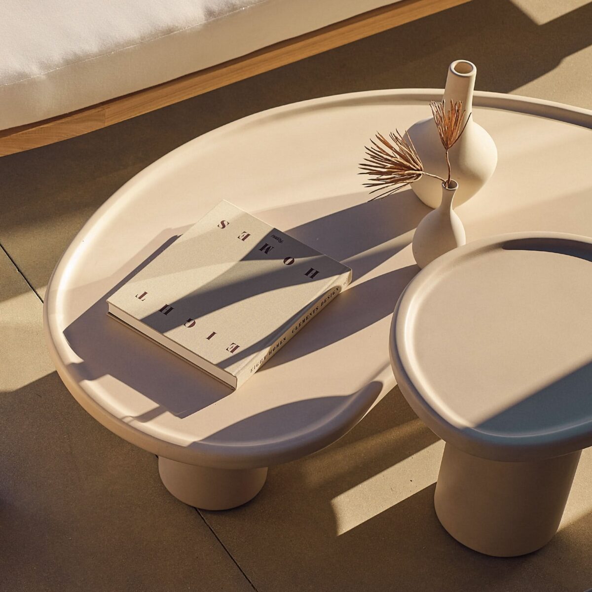 “Harbour Scala Organic Coffee Table – contemporary low-profile table with natural curves and minimalist design”