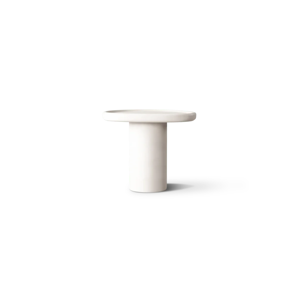 “Scala Side Table by Harbour – sculptural modern side table with organic curves and solid form”