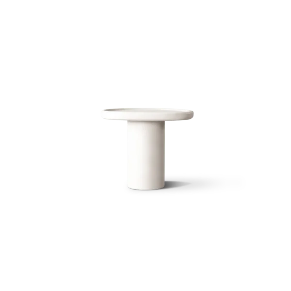 “Scala Side Table by Harbour – sculptural modern side table with organic curves and solid form”