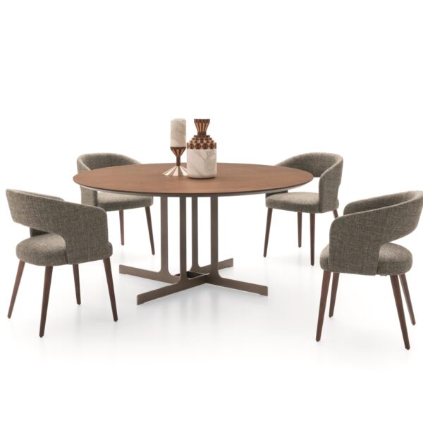 “NELL table by Ditre Italia – modern Italian dining table with sleek top and sculptural base”