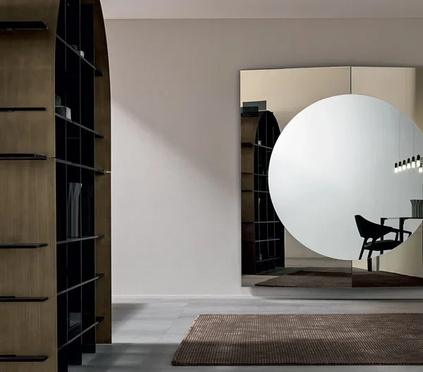 Mirror Central by Tonelli Design, contemporary glass design, Troy Michigan.