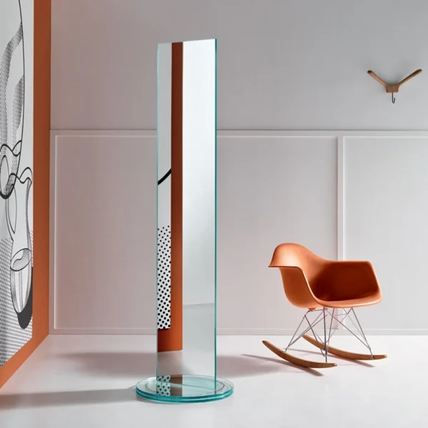 Mirror Threshold by Tonelli Design, modern glass and metal design, Troy Michigan.