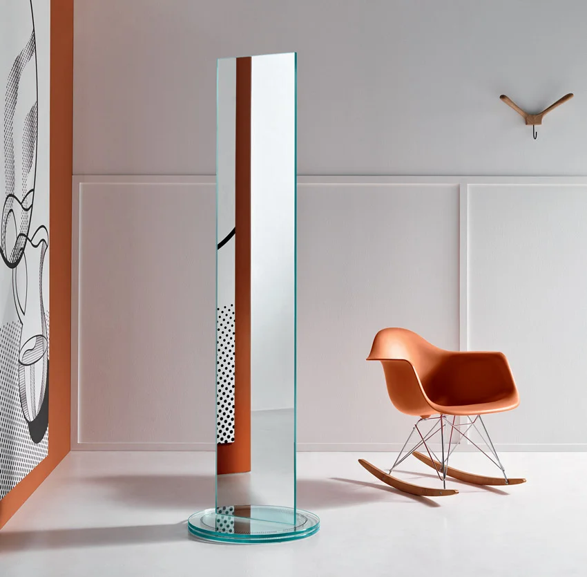 Mirror Threshold by Tonelli Design, modern glass and metal design, Troy Michigan.
