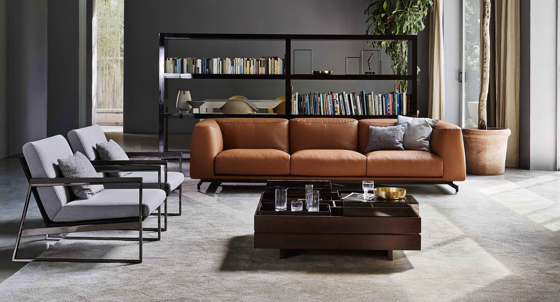 “St. Germain sofa by Ditre Italia – modern Italian modular sofa with bold volumes and sculptural elegance”