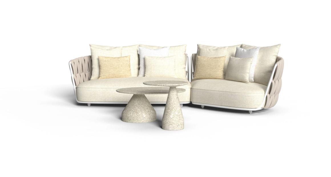 "TalentiSpa’s Swipe Modular Sofa featuring modular elements and modern outdoor style."