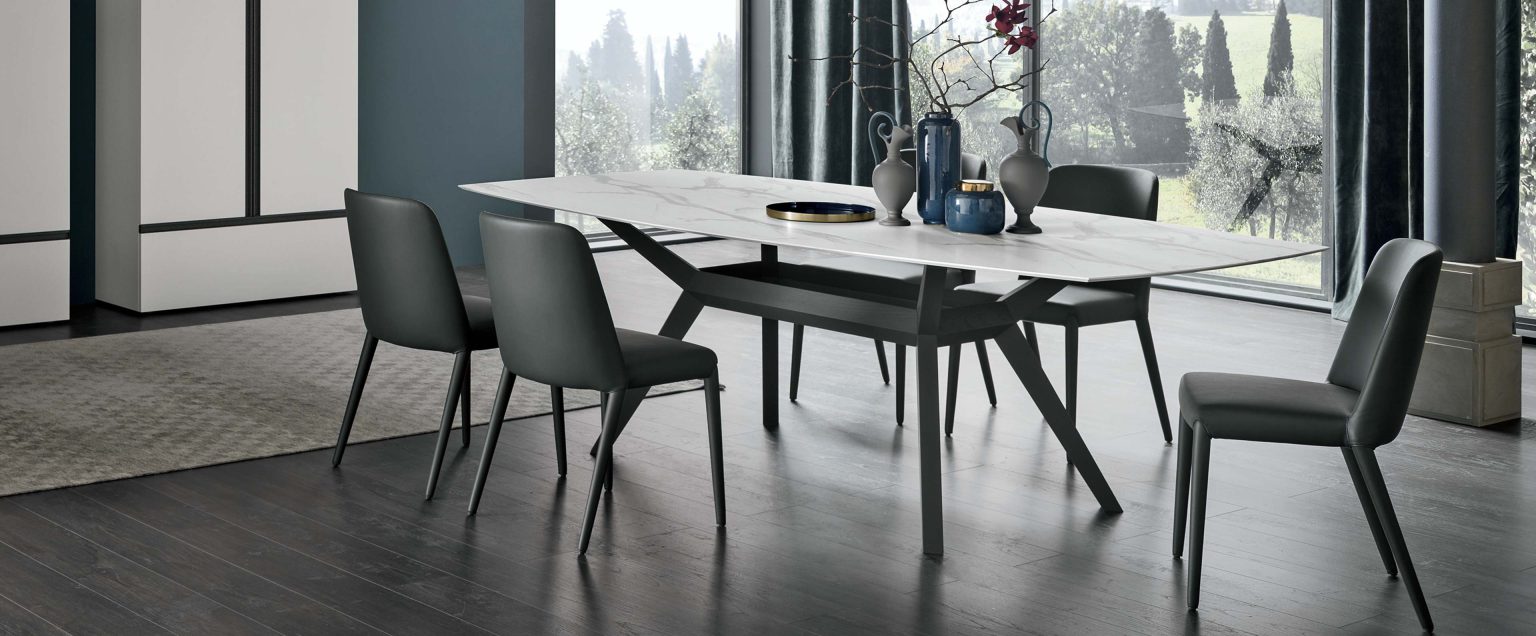 “Tomasella Avalon collection – elegant dining tables featuring minimalist lines and refined craftsmanship”