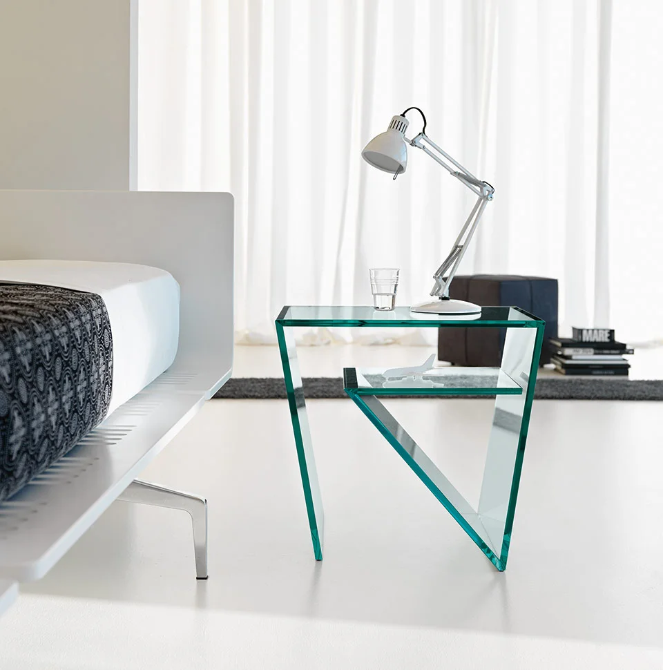 Tonelli Design Zen, designer bedside table, modern elegance, Royal Oak Michigan.
