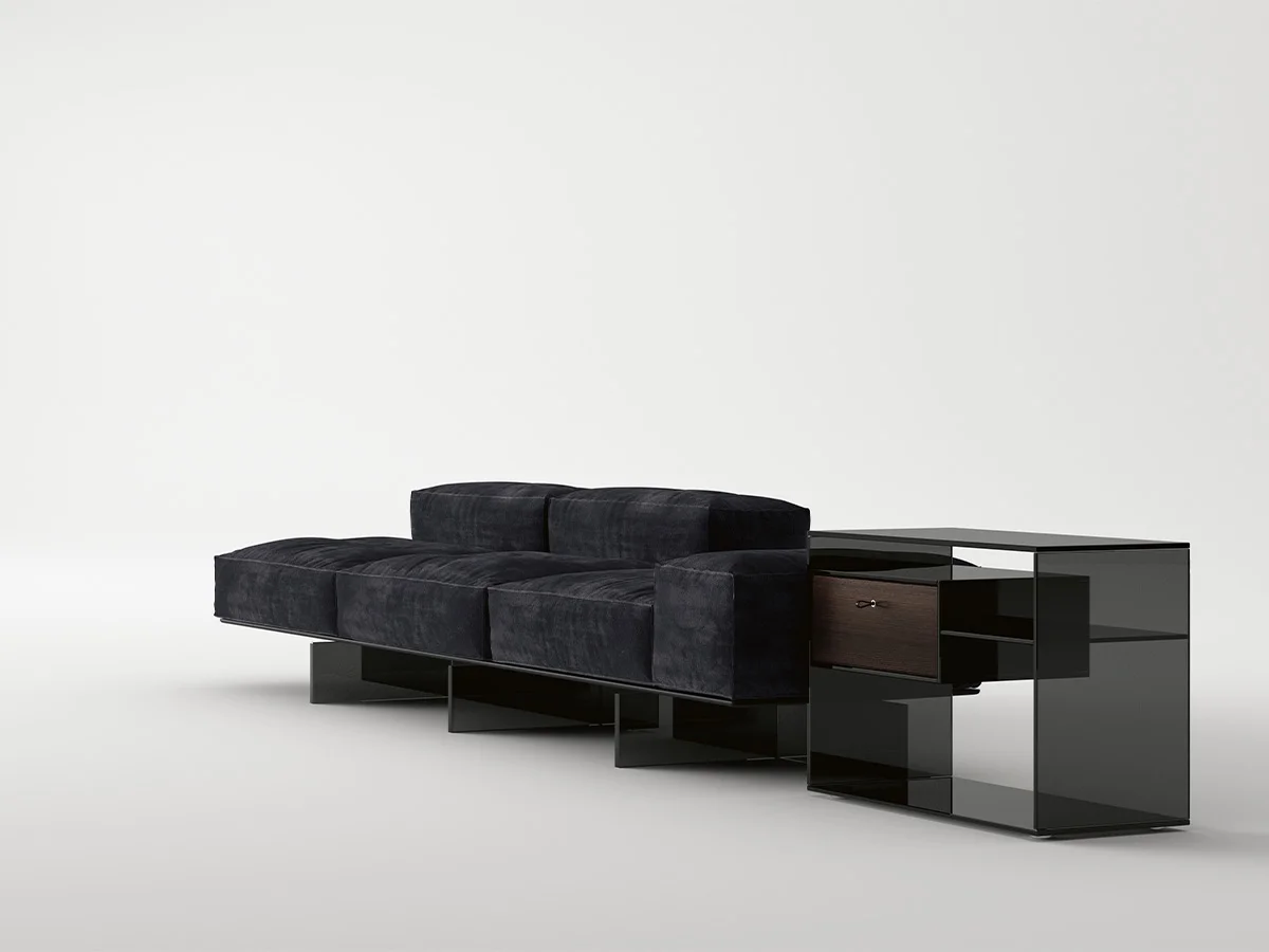 Tonelli Design Side Table Liber, sleek and sophisticated furniture, Birmingham Michigan.