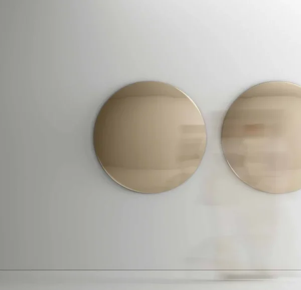 Iris Mirror by Tonelli Design, sleek glass design, Troy Michigan.