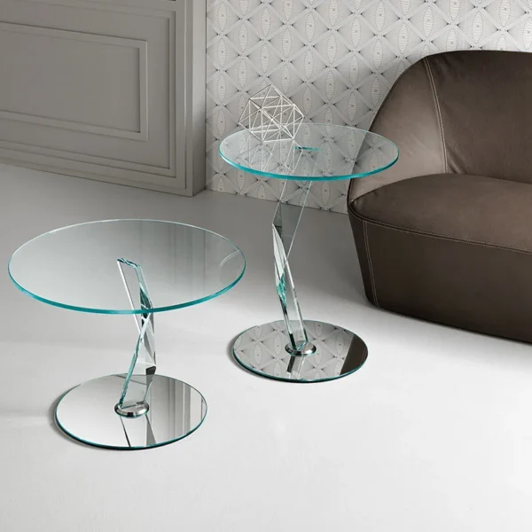 Side Table Baccarat by Tonelli Design, elegant glass design, Troy Michigan.