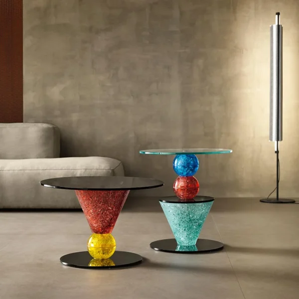 Side Tables Wonderland by Tonelli Design, sophisticated contemporary style, Royal Oak Michigan.