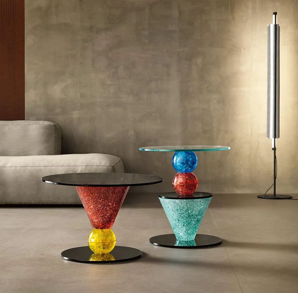 Side Tables Wonderland by Tonelli Design, sophisticated contemporary style, Royal Oak Michigan.