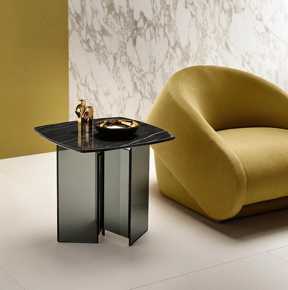 Tonelli Design Side Table Metropolis, sleek and sophisticated furniture, Birmingham Michigan.